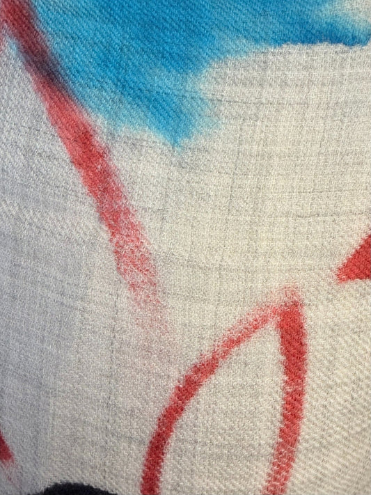 Aishiteru Liraya – Châle en cachemire, floraison peinte à la main