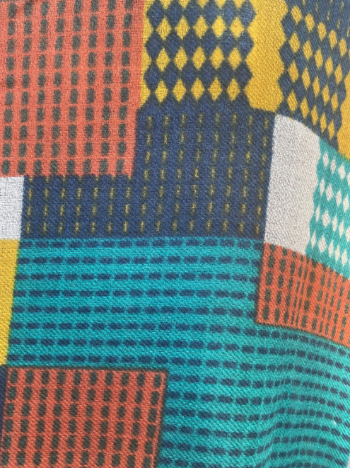 Châle en cachemire Aishiteru Prisma – Patchwork coloré