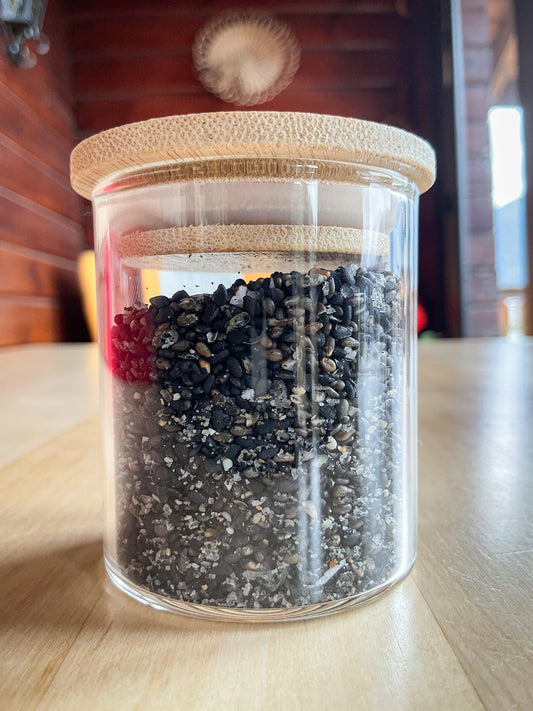 Gomasio – Fleur de Sel de Crète & Sésame noir grillé