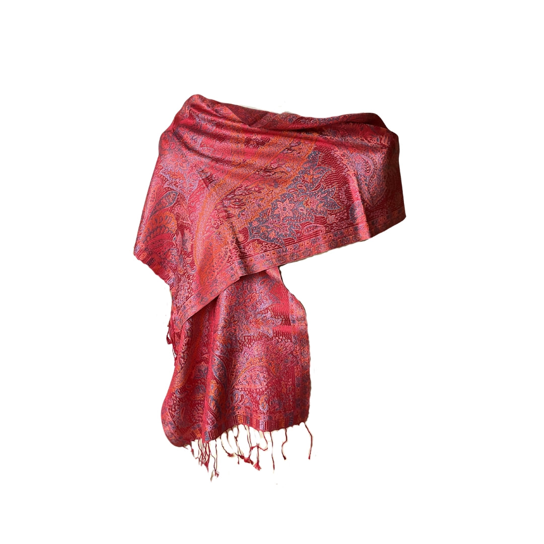 Écharpe en soie Aishiteru Nareen – Symphonie de cerises