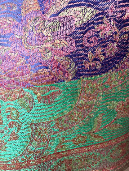 Châle en Soie Aishiteru Seralyne  Fleur Irisée