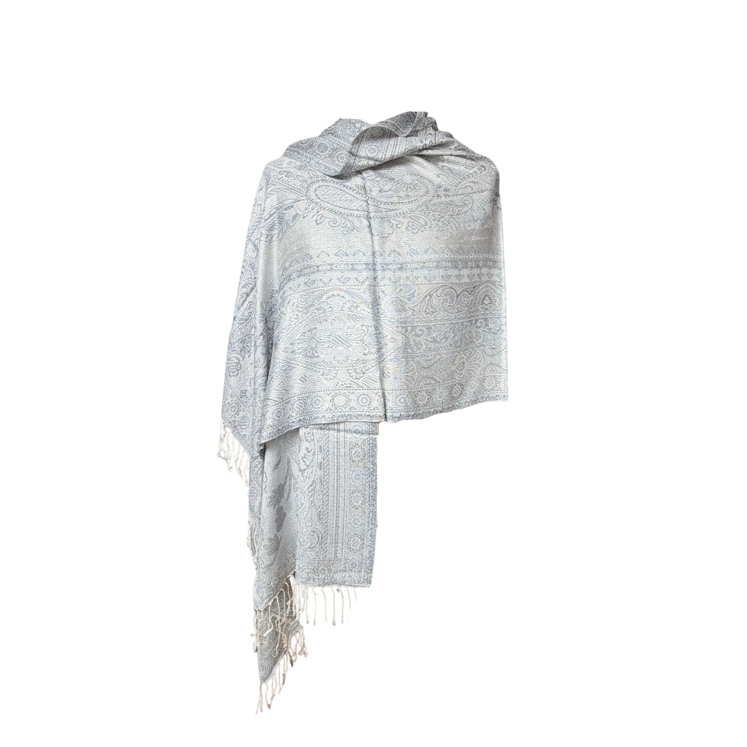 Châle en Soie Aishiteru Zafira  Élégance Argentée