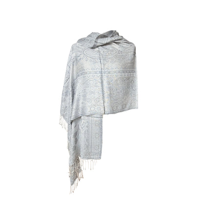 Châle en Soie Aishiteru Zafira  Élégance Argentée