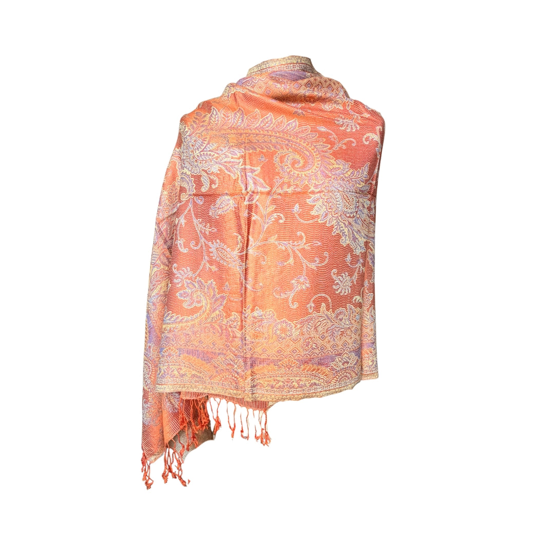 Châle en Soie Aishiteru Zalindra Élégance Dorée