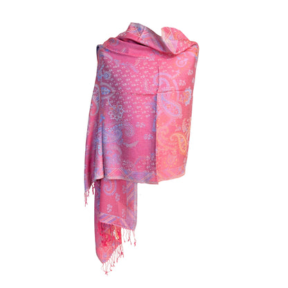 Aishiteru Seralya – Châle en soie, rose lumière