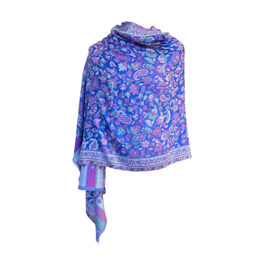 Aishiteru Vireya Kani Cashmere Shawl – Royal Bloom