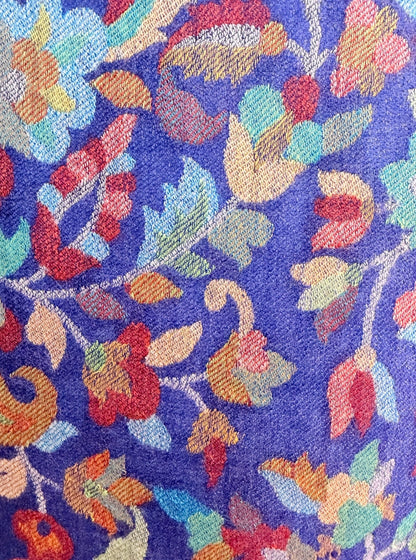 Aishiteru Neriva Kani – Châle en cachemire tissé Kani, jardin de saphir