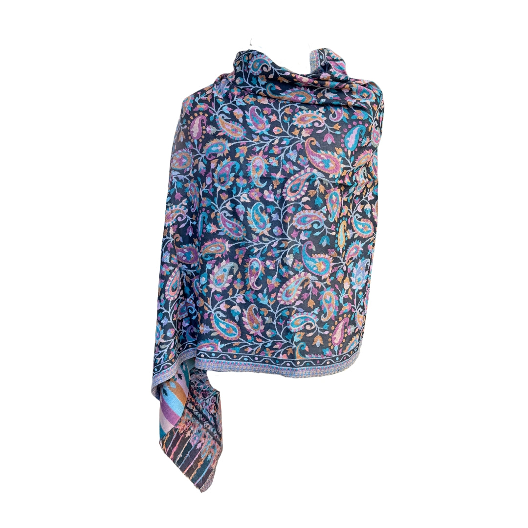 Aishiteru Zaylen Kani Cashmere Shawl – Nocturne Paisley