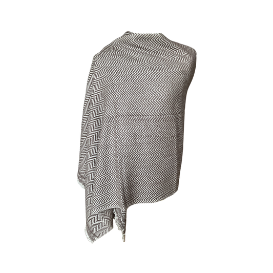Écharpe en cachemire tissé Aishiteru Noelle – Harmonie en chevrons