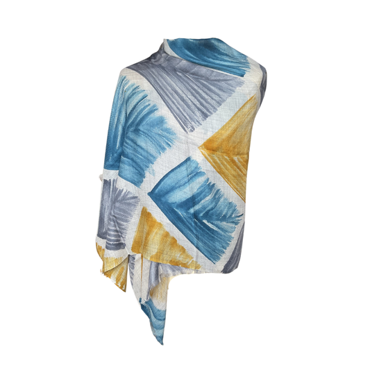 Aishiteru Écharpe en Cachemire Imprimée Nova – Harmonie Abstraite