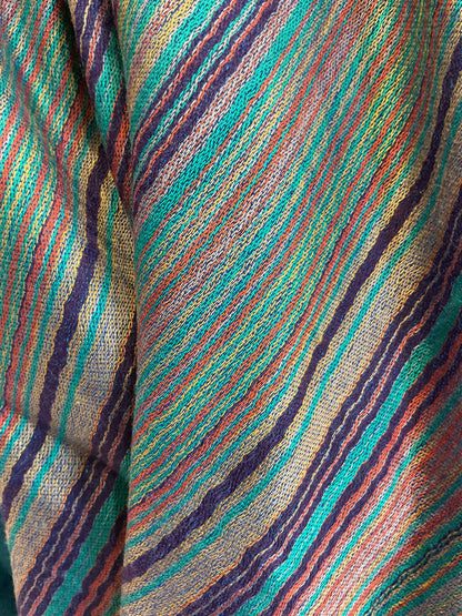 Châle en cachemire Amara Kani – Symphonie Turquoise