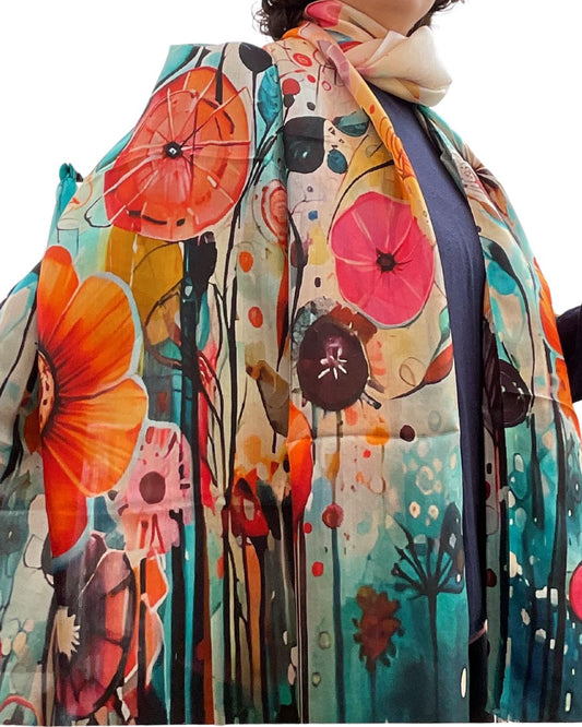Foulard en soie Sunrise Meadow (Édition limitée)