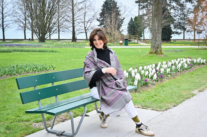 Écharpe en cachemire Luxe Gris réversible