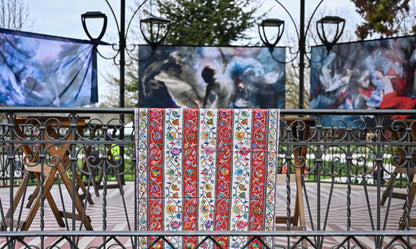 Bestickter Eternal Garden-Schal aus Kaschmir