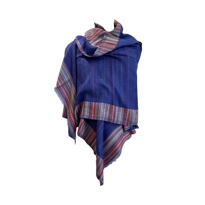 Châle en cachemire Aishiteru Céleste – Bleu Nuit