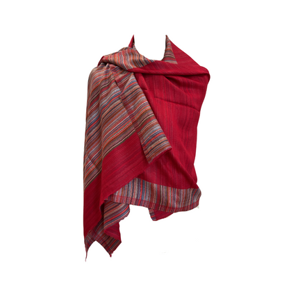 Châle en cachemire Aishiteru Aurora – Passion Cramoisie
