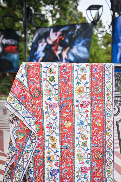 Bestickter Eternal Garden-Schal aus Kaschmir