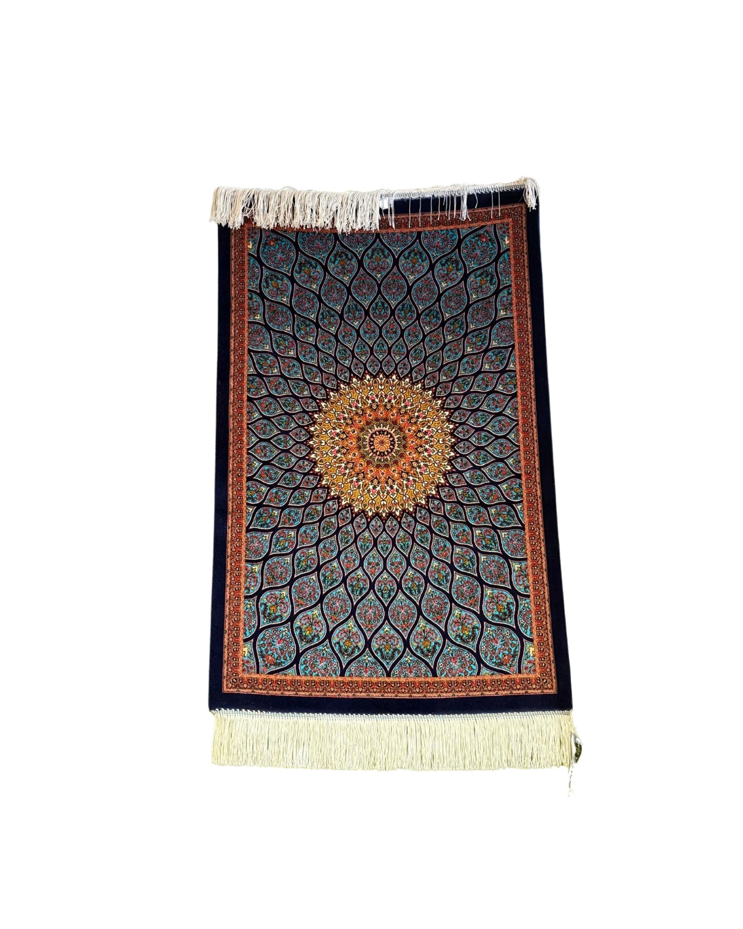 Persian Kashan Silk Rug – Radiant Medallion, 1 Million Knots